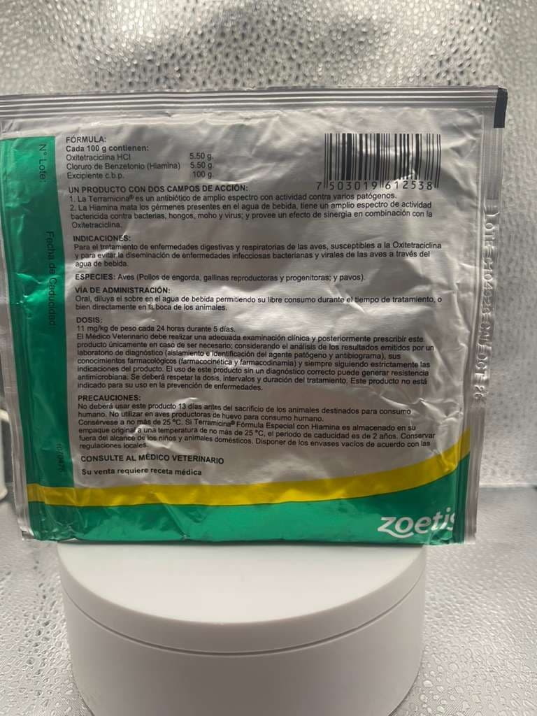 Terramicina Fórmula Especial con Hiamina 50 g